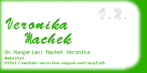 veronika machek business card